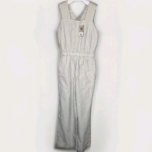 NWT Everlane Bib Overalls Organic Cotton Size 8 Striped Coveralls Jumpsuit